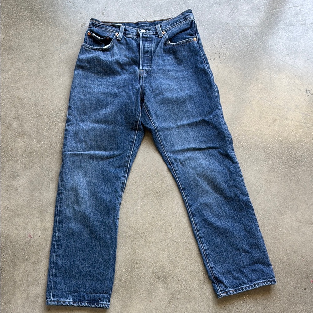 Levi's Blue Ankle Cropped Jeans
